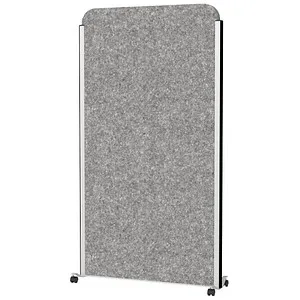 Maul Stellwand MAULcocoon 9701195 - Mobile Akustik-Trennwand für effektiven Schallschutz - Moderationstafeln & Zubehör - Rollbare Akustik-Trennwand mit silbernem Aluminiumrahmen, ideal für Großraumbüros. Schwer entflammbar und umweltschonend, sorgt für spürbare Minderung des Geräuschpegels.
