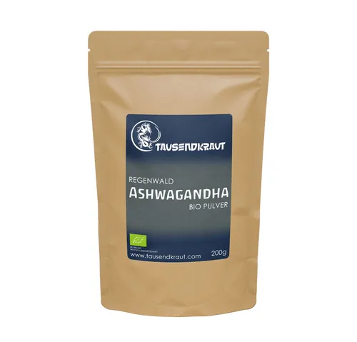 Premium BIO Ashwagandha Pulver aus Indien! Aus der ganzen Wurzel Ashwaganda