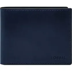 FOSSIL Geldbörse Derrick Bifold With Flip ID Insignia Blue dunkelblau - Dunkelblau