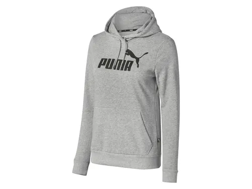 PUMA Damen Ess Logo Hoodie - Nachhaltiger Sweatshirt in Grau, Größe S - Hergestellt aus recycelten Materialien für einen geringeren ökologischen Footprint. Perfekt für Freizeit & Sport, ideal für umweltbewusste Erwachsene.