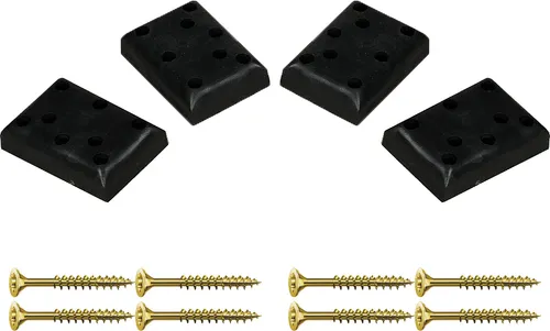 Strandkorb PE Gleiter 4er Set - Strandkorb Zubehör, schützt den Boden und ermöglicht einfaches Bewegen auf glatten Flächen – ideal gegen Schimmelbildung!