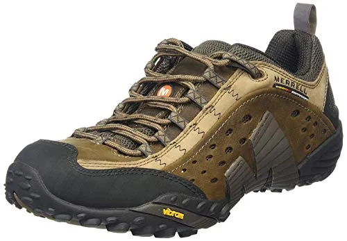 Merrell Herren Intercept Hiking Shoe - Moth Brown, 47 EU - Wanderschuhe mit atmungsaktivem Netzfutter und herausnehmbarer EVA-Schaumstoff-Einlegesohle für höchsten Komfort auf langen Wanderungen.