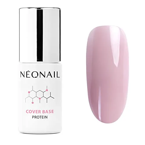 NÉONAIL UV Nagellack - Base Coat Gel UV - Cover Base Protein Light Nude 7,2 ml - Unterlack Für Nägel - Lack - Gel Nägel - NÉONAIL Modeling Base