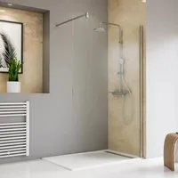 Schulte Walk In 90 x 200 cm Toura - Elegante Duschabtrennung - Duschabtrennung & -kabinen, modernes Design für barrierefreien Zugang und leicht zu reinigende Glasoberfläche.