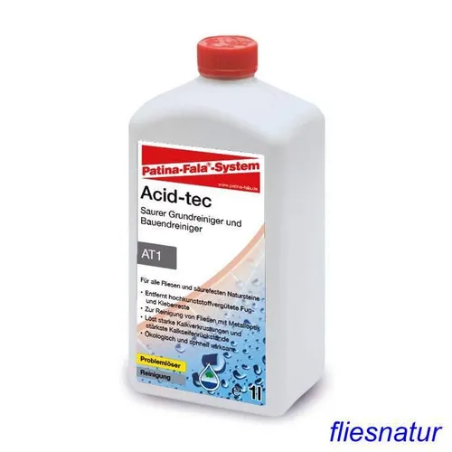 Patina Fala Acid-tec 1L Feinsteinzeugreiniger Kalklöser Grundreiniger Schleieren