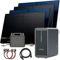 SUNNIVA Balkonkraftwerk 2000W mit Marstek B2500-D - Effizientes Balkonkraftwerk mit 2.000 W und 2,24 kWh Solarspeicher. Bifaziale Solarmodule für höhere Energieausbeute. Ideal für Balkon, Terrasse oder Garten.