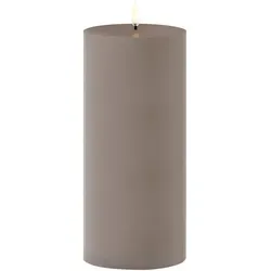 Uyuni Outdoor LED Stumpenkerze 8,4 x 20cm sandstone
