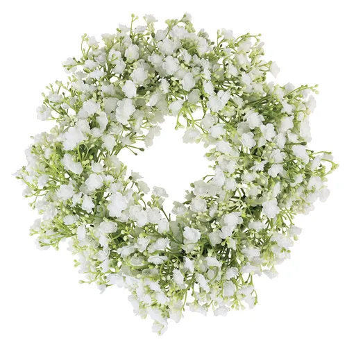 Schleierkraut Kranz Weiß Blumenkranz Kunstblumen Hochzeit Deko Ø30cm