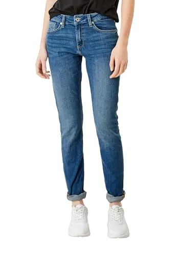 QS Slim Fit Jeans 'Catie' in Jeansblau, Größe 32/30 - Moderne Slim Fit Jeans 'Catie' mit Baumwoll-Elasthan-Mix für optimalen Komfort und Bewegungsfreiheit. Der schmale Schnitt und das zeitlose 5-Pocket-Design sorgen für einen stylischen Look.