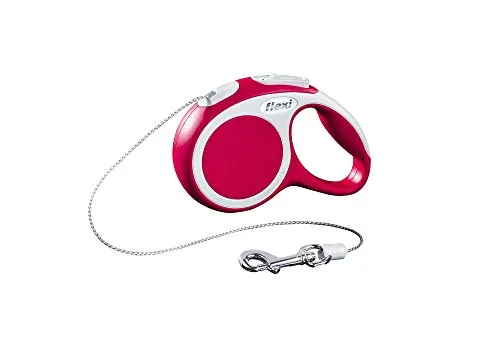flexi Roll-Leine Vario XS Seil 3 m rot für Hunde, Katzen und Kleintiere bis max. 8 kg