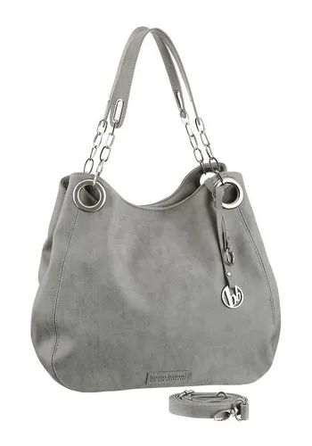 Bruno Banani Henkeltasche mit Schmuckanhänger - Henkeltasche aus pflegeleichtem Lederimitat, mit praktischem Schulterriemen und stilvollen silberfarbenen Details, ideal für Büro und Freizeit.