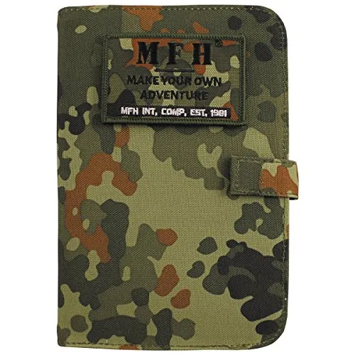 MFH Terminplaner A6 Organizer Ringbuchhalterung Memobuch Timer (Flecktarn)