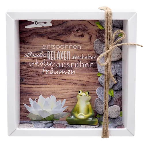 ZauberDeko Geschenkbox Geldgeschenk Verpackung Wellness Entspannung Massage Yoga Frosch