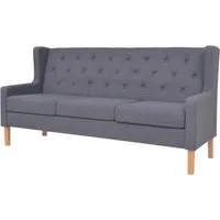vidaXL 2-tlg. Sofa-Set Stoff Grau - Couchgarnituren in modernem Design, ideal zum Entspannen und gemütlichen Beisammensitzen. Bequeme Polsterung aus hochwertigem Polyesterstoff für höchsten Komfort.