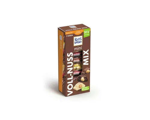 Ritter SPORT Schokolade, Ritter Sport Mini 7er Voll-Nuss Mix Schokolademischung Packung 116g