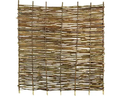 Zaun Hauptelement Konsta Haselnuss 180 x 180 cm - Hochwertiges Sichtschutzelement aus robustem Holz in natürlicher Haselnussfarbe, ideal für eine stilvolle Gartengestaltung.