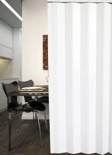 TrendLine Falttür Weiß 88 x 205 cm - Schiebetür Faltwand für effektive Raumtrennung, platzsparend und modern, ideal für Wohnräume und Büros.