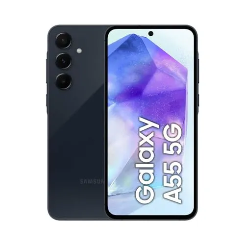 Samsung Galaxy A55 - 256 GB, Awesome Navy, 6.60", SIM + eSIM, 50 Mpx, 5G, leistungsstarkes Smartphone für Multimedia und Gaming