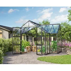 Vitavia Gewächshaus "Campus" schwarz, 3 mm ESG - Aktionsangebot mit 100 Euro Zubehör - Garten-Zubehör - Profitieren Sie von unserem Aktionsangebot und erhalten Sie über 100 Euro Zubehör, inklusive Hygrometer und Min-Max Thermometer!