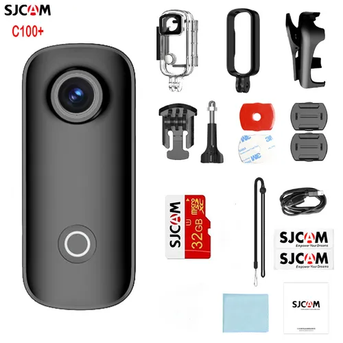 SJCAM C100+ Action Kamera 15MP 4K WiFi - Camcorder mit EIS-Stabilisierung und wasserdichtem Gehäuse bis 30m, ideal für Abenteuer und Sportaufnahmen.