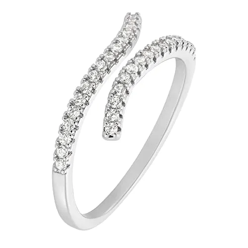 Heideman Ring Miranda Damen aus Edelstahl silber farbend poliert Damenring für Frauen mit Stein Zirkonia weiss