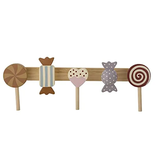 Bloomingville Rudy Garderobe Braun Holz - Wandgarderobe aus Kiefernholz, ideal für Kinderzimmer – praktisch und stilvoll mit kompakten Maßen von 42 x 14 x 7 cm.
