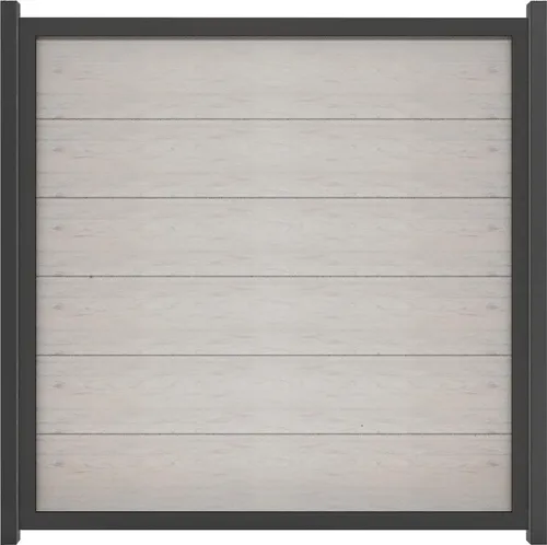 GroJa Novara Designzaun 180x180 cm ohne Pfosten - Anthrazit - Gartenzäune mit einfacher Montage und pflegeleichtem WPC-Design. Der robuste Zaun vereint Kunststoff und die Optik von Holz für stilvolle Gestaltungsmöglichkeiten in jedem Garten.