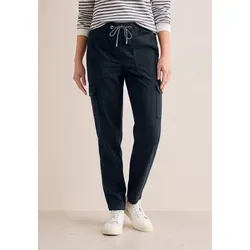 CECIL Cargo-Hose im Washed-Look - Damen-Hosen mit Loose Fit und Slim Legs, ideal für lässige Outfits. Bequemer Stretchbund mit Tunnelzug für optimalen Tragekomfort.