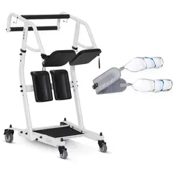 MCombo Patientenlifter Aufstehhilfe für Senioren - 180kg Tragkraft - Aufstehhilfen mit 360° drehbaren Rollen und nur 64 cm Breite für mühelosen Zugang durch Türen. Ergonomische Polsterung sorgt für Komfort und Sicherheit beim Aufstehen und Transfer.