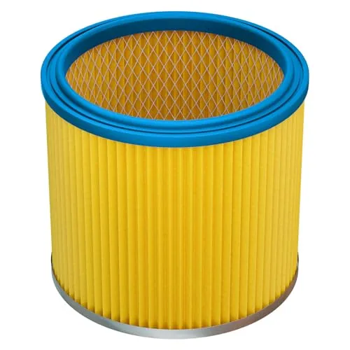 vhbw 1x Faltenfilter Ersatz für Kärcher 6.904-170.0, Einhell 2351110, Parkside 72800205, Lavor 3.752.0032 für Staubsauger - Patronenfilter, Blau Gelb