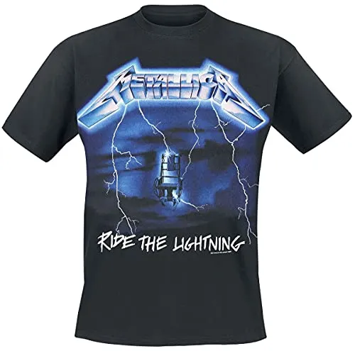 Metallica Ride The Lightning T-Shirt für Männer schwarz XL - Hochwertiges Band-Merch T-Shirt aus 100% Baumwolle mit normaler Länge und klassischem Rundhalsausschnitt. Ideal für Fans von Metallica. Entdecke die Vielfalt an Merch bei EMP!