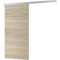 inova Holzschiebetür Eiche San Remo 880 x 2035 mm Komplettset - Platzsparende Holzschiebetür mit hochwertiger Eiche-Oberfläche, einfache Montage und leise laufende Technik für eine harmonische Raumgestaltung.
