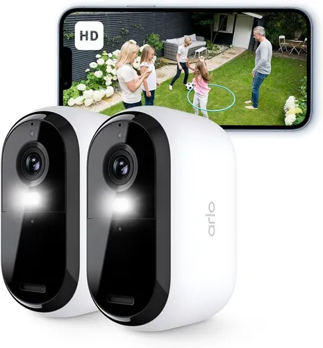 Arlo Essential 2 HD Akku Überwachungskamera Aussen WLAN - Kabellos und Wetterfest - Überwachungskamera mit 1080p Videoqualität, Bewegungsmelder und 2-Wege Audio. Ideal für Sicherheit im Freien, wetterfest und kabellos für einfache Installation.