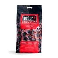 Weber Grill-Briketts 8kg Sack - Brennstoff für Grillfreunde, 100% natürliches Holz für lange Brenndauer und gleichmäßige Glutentwicklung, ideal für BBQs ohne chemische Zusätze.