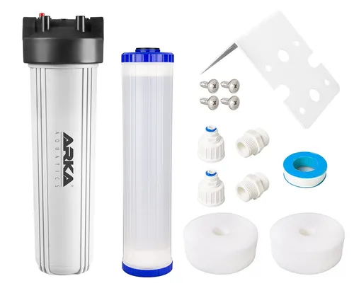 ARKA myAQUA Multifilter Resinfilter 4000ml - Vielseitiger Aquarienfilter für Osmoseanlagen, inkl. Zubehör und hohe Druckfestigkeit bis 28 Bar