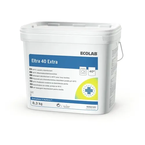 ECOLAB Eltra 40 Extra Desinfektionswaschmittel 8,3kg - Waschmittel für hygienische Sauberkeit, umweltfreundlich und allergikergeeignet – ideal für empfindliche Haut.