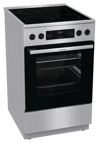 Gorenje GECS 5C70 XPA Ed Standherd - 50cm mit 11 Heizarten - Energieeffizienzklasse A, 70 L Multifunktions-Backofen mit ExtraSteam für optimale Backergebnisse und 4 HiLight-Kochzonen für vielseitiges Kochen.