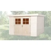 Zusatzdoppeltür 182x182 cm für Weka Gartenhaus - Gartenhaus-Zubehör mit individueller Anpassung, ideal für 21 und 28 mm Wandstärken, um Ihrem Gartenhaus einen einzigartigen Charakter zu verleihen.