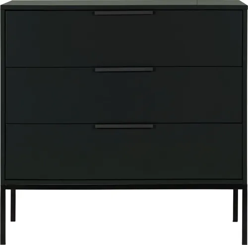 Tchibo Woood Kommode »Adam« 94x52x93cm - Schwarz Holz - Moderne Kommode mit 3 Schubladen für viel Stauraum, aus massivem Kiefernholz für Robustheit und Langlebigkeit, stilvolle matt schwarze Pulverbeschichtung.