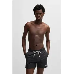 HUGO Herren Haiti Badehose - Black1, M EU - Badeshorts für Herren mit elastischem Tunnelzugbund für perfekten Sitz und Komfort beim Schwimmen oder am Strand.