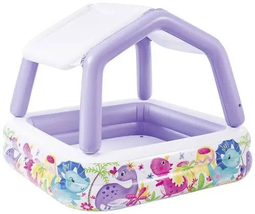 Intex Kinderpool - Sun Shade Pool - Swimmingpool mit abnehmbarem Dach für sicheren Spielspaß im Schatten oder in der Sonne, ideal für heiße Sommertage.