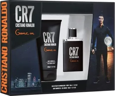 Cristiano Ronaldo Cr7 Game On Set - 30ml Eau de Toilette EDT + Duschgel, intensiver Fougère-Duft mit Bergamotte und Kardamom für den modernen Mann