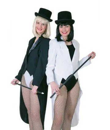 Party Discount Damen-Kostüm Frack, schwarz, Gr. 46-48