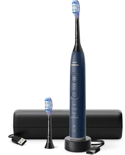 Philips NEXT GENERATION SONICARE HX7423/01 Schallzahnbürste - Elektrische Zahnbürste mit Bluetooth-Konnektivität und mehreren Reinigungsmodi für optimale Mundpflege. Inklusive Ersatzköpfen und Reiseladegerät.
