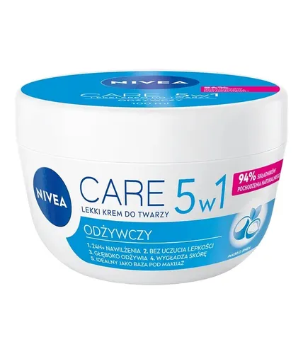 Nivea Care 5in1 Gesichtscreme, leichte Feuchtigkeitspflege, 100ml