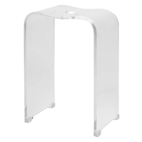bremermann Badhocker, Duschhocker Acryl - Ergonomisch und belastbar bis 130 kg - Badezimmerhocker aus hochwertigem, pflegeleichtem Acryl, ergonomisch geformt mit Griffmulde für einfachen Transport. Ideal für Dusche und Körperpflege, rutschfest und stylisch.