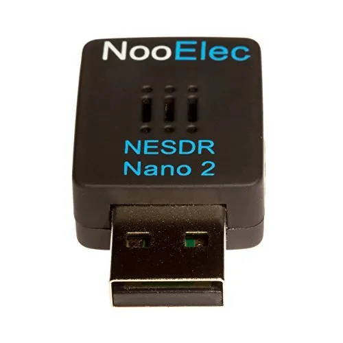Nooelec NESDR Nano 2 - Winziges Schwarzes RTL-SDR-USB-Set (RTL2832U + R820T2) mit MCX-Antenne. Software Defined Radio, DVB-T und ADS-B Kompatibel, ESD-Sicher