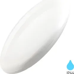 Braytron LED Deckenleuchte Deckenlicht Rund 20W 26cm Badezimmer Küche Flur Neutralweiß 4000K IP44 - Weiß