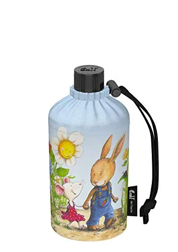 Emil Trinkflasche aus Glas 0,3l für Kinder - Trinkflasche aus Glas für Schule und Sport, isolierend, umweltfreundlich und auslaufsicher – ideal für gesundes Trinken im Alltag.