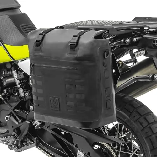 Motorrad Satteltasche IPX 35L - Wasserdichte Seitentasche schwarz - Leder & Satteltaschen: 35L wasserdichte Satteltasche aus robustem 600D TPU Tarpaulin, ideal für Motorradreisen, leicht zu reinigen und faltbar.